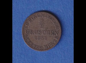 Braunschweig Herzogtum Silbermünze 1/2 Groschen 1858