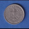 Deutsches Reich Kursmünze 50 Reichspfennig 1927 J