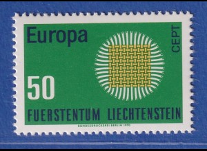 Liechtenstein 1970 Europa Flechtwerk am Sonnensymbol Mi.-Nr.525 **