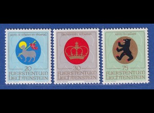 Liechtenstein 1970 Wappen geistlicher Patronatsherren Mi.-Nr.533-35 kpl. Satz **