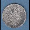 Deutsches Kaiserreich Silber-Kursmünze 1Mark 1875 H Top-Erhaltung ! vz-stg