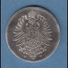 Deutsches Kaiserreich Silber-Kursmünze 1Mark 1874 F sehr schön !