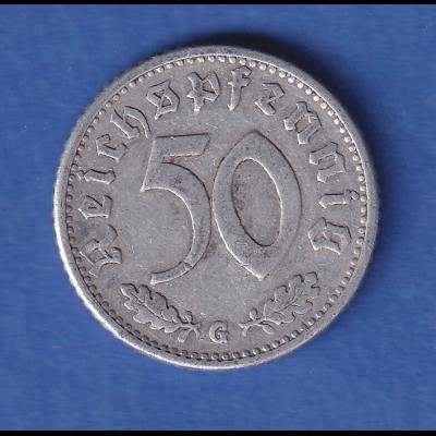 Deutsches Reich Kursmünze 50 Reichspfennig 1935 G
