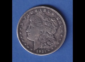 USA Silbermünze Morgan-Dollar 1921