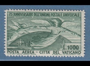 Vatikan 1949 75 Jahre Weltpostverein 1000 Lire-Flugpost-Wert Mi.-Nr. 162 ** 