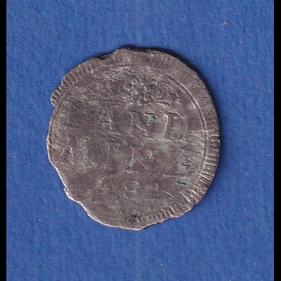 Bayern Land-Minz Scheidemünze zu 2 1/2 Kreuzer oder 10 Pfennigen 1682