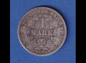 Deutsches Kaiserreich Silber-Kursmünze 1 Mark 1878 A
