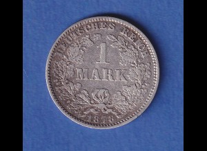 Deutsches Kaiserreich Silber-Kursmünze 1 Mark 1878 J ss